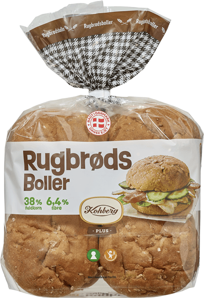 Rugbrødsboller 8 Stk