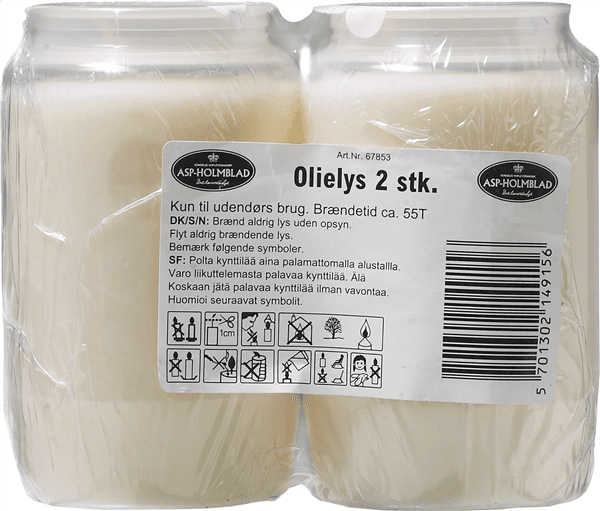 Olielys Hvid Lille Udendør