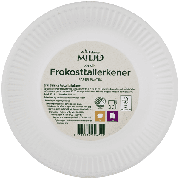 Gb Frokosttallerkener 18cm