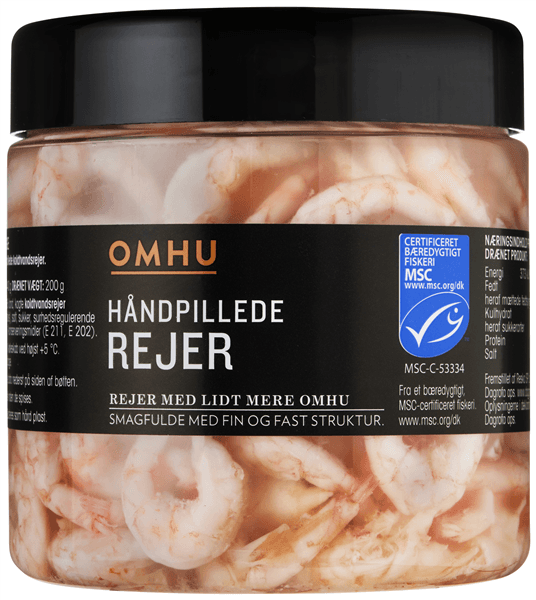 Omhu Håndpilled Rejer 200/