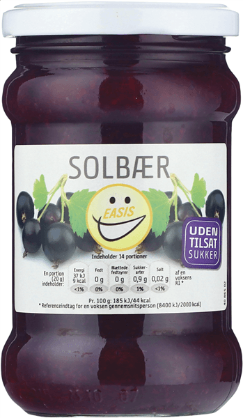 Solbærmarmelade u. tilsat sukker