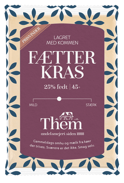 Skæreost lagret m. kommen 45+