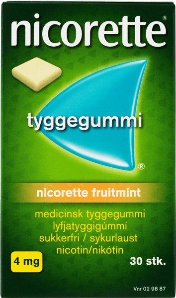 Nicorette Tygge Fruit 4 Mg