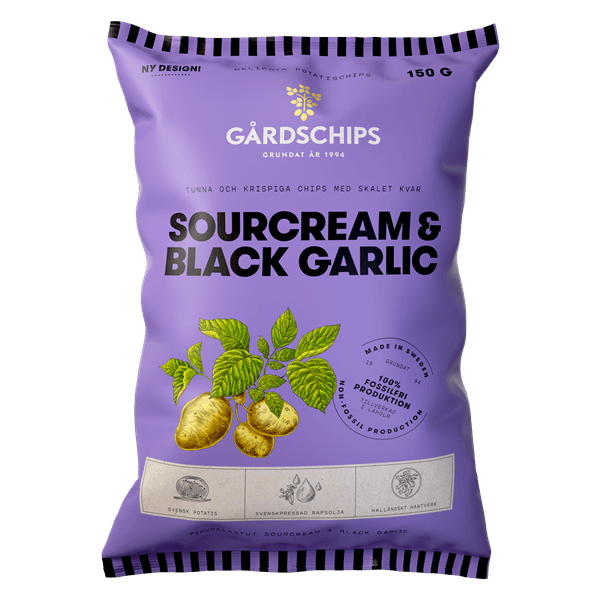 Gårdschips Sc/black Garlic