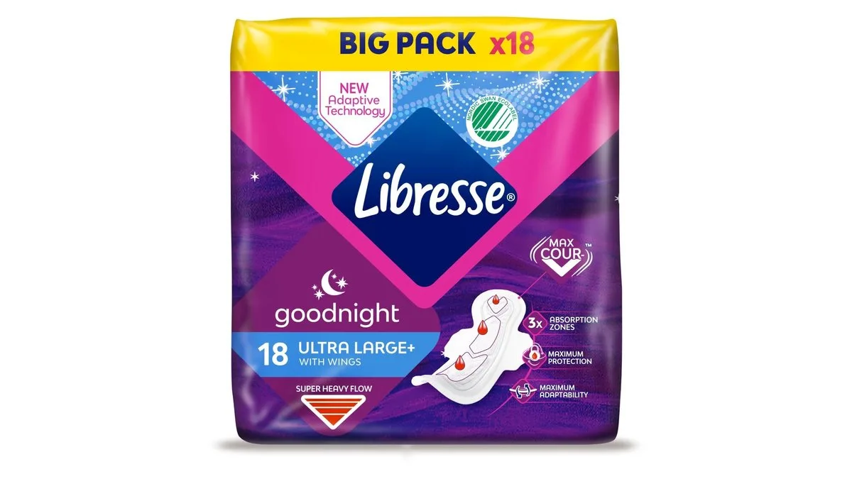 Natbind m. vinger Ultra+ Large, Libresse