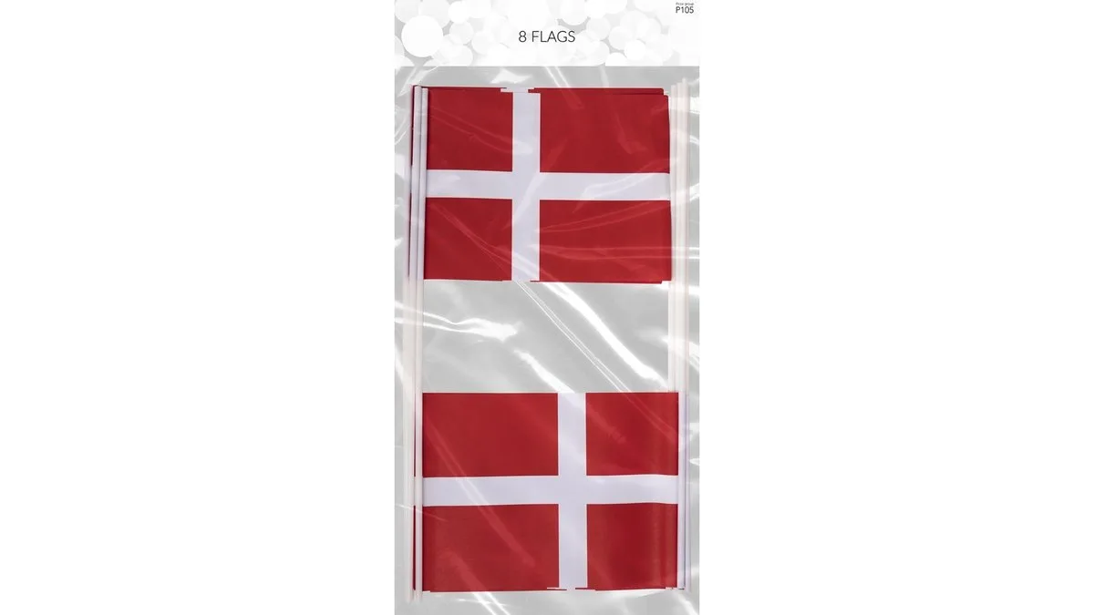 Flag Danmark A5 8 Stk