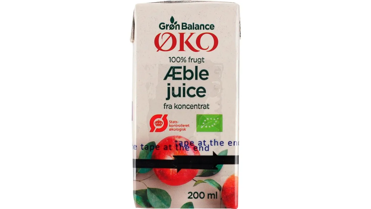 Æblejuice 5 x 200 ml øko. Grøn Balance