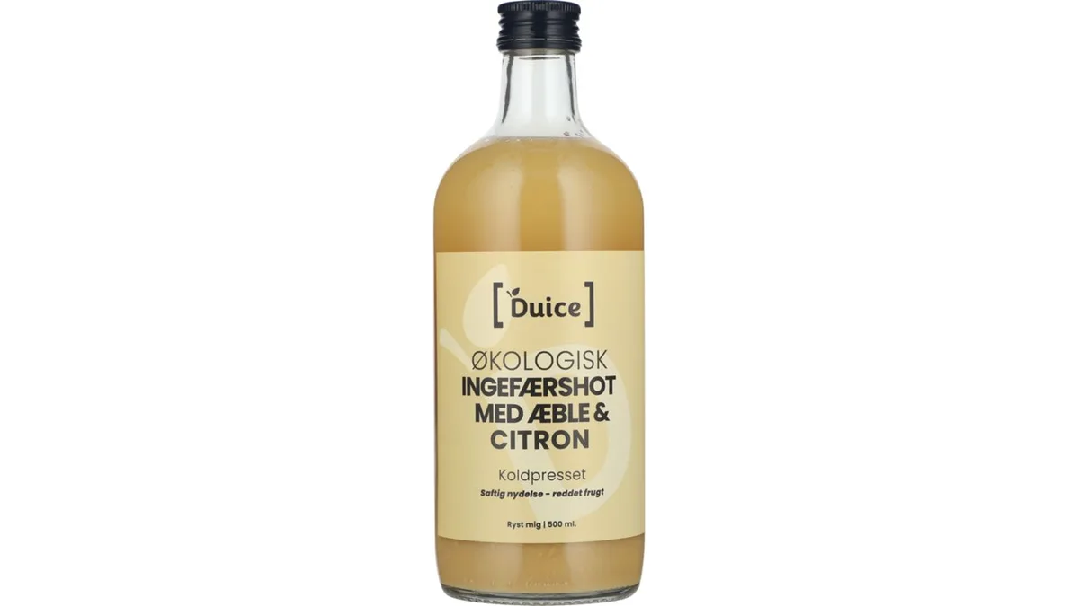 Ingefærshot m. æble & citron 500 ml øko. Duice