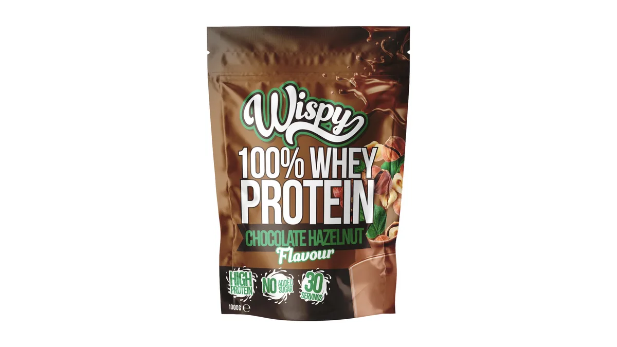 Proteinpulver m. smag af chokolade & hasselnød, Wispy