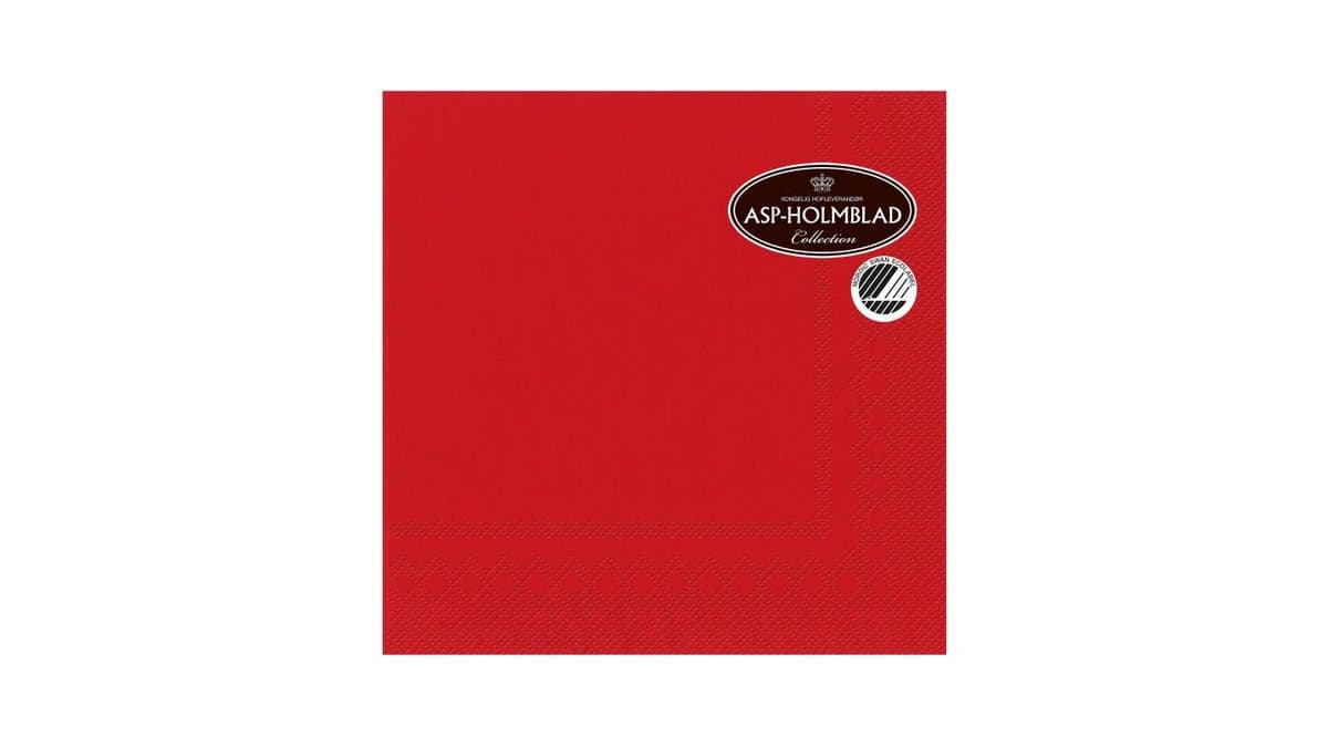 Servietter røde 33x33 cm, ASP Holmblad