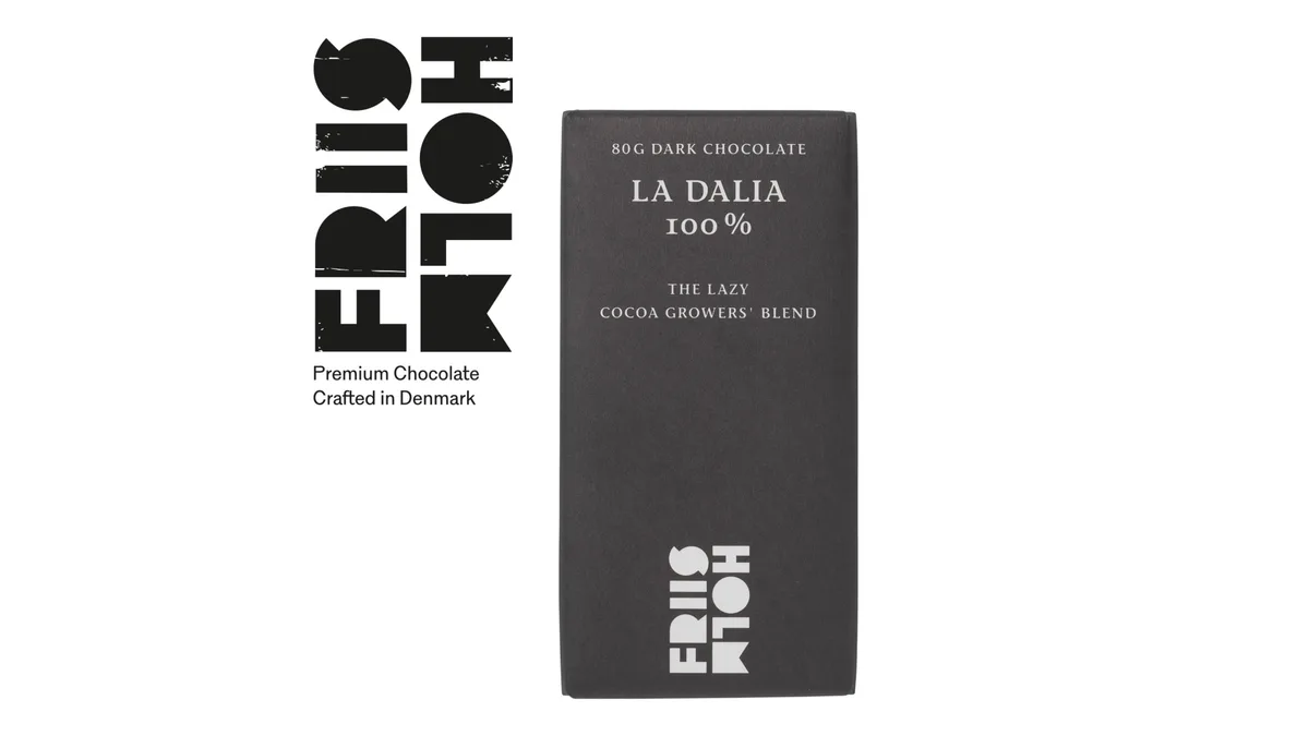 Ekstra mørk chokolade La Dalia 100% øko. Friis Holm Chokolade
