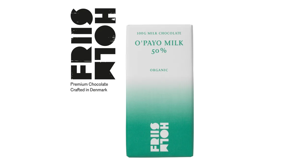 Mælkechokolade O'Payo 50% øko. Friis Holm Chokolade