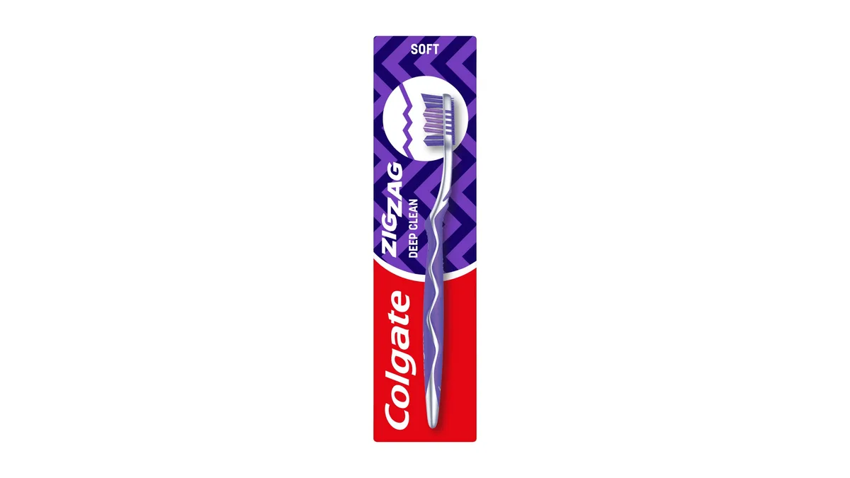 Tandbørste Zig-Zag blød, Colgate