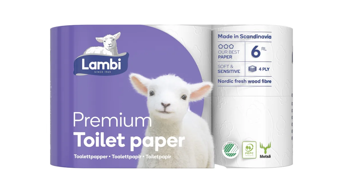 Toiletpapir Premium 6 ruller, Lambi
