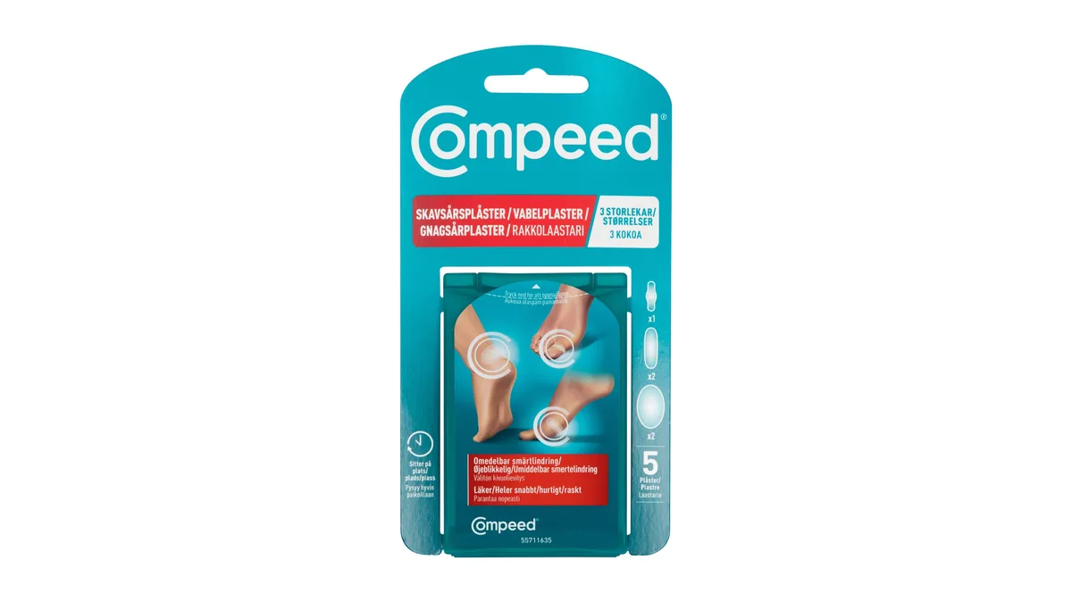 Vabelplaster mix, Compeed