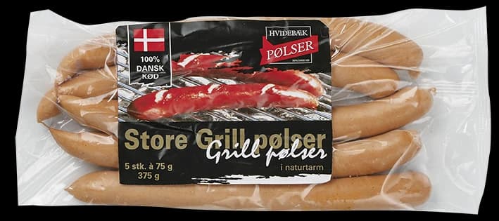 STORE GRILLPØLSER