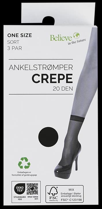 CREPE ANKELSTRØMPER