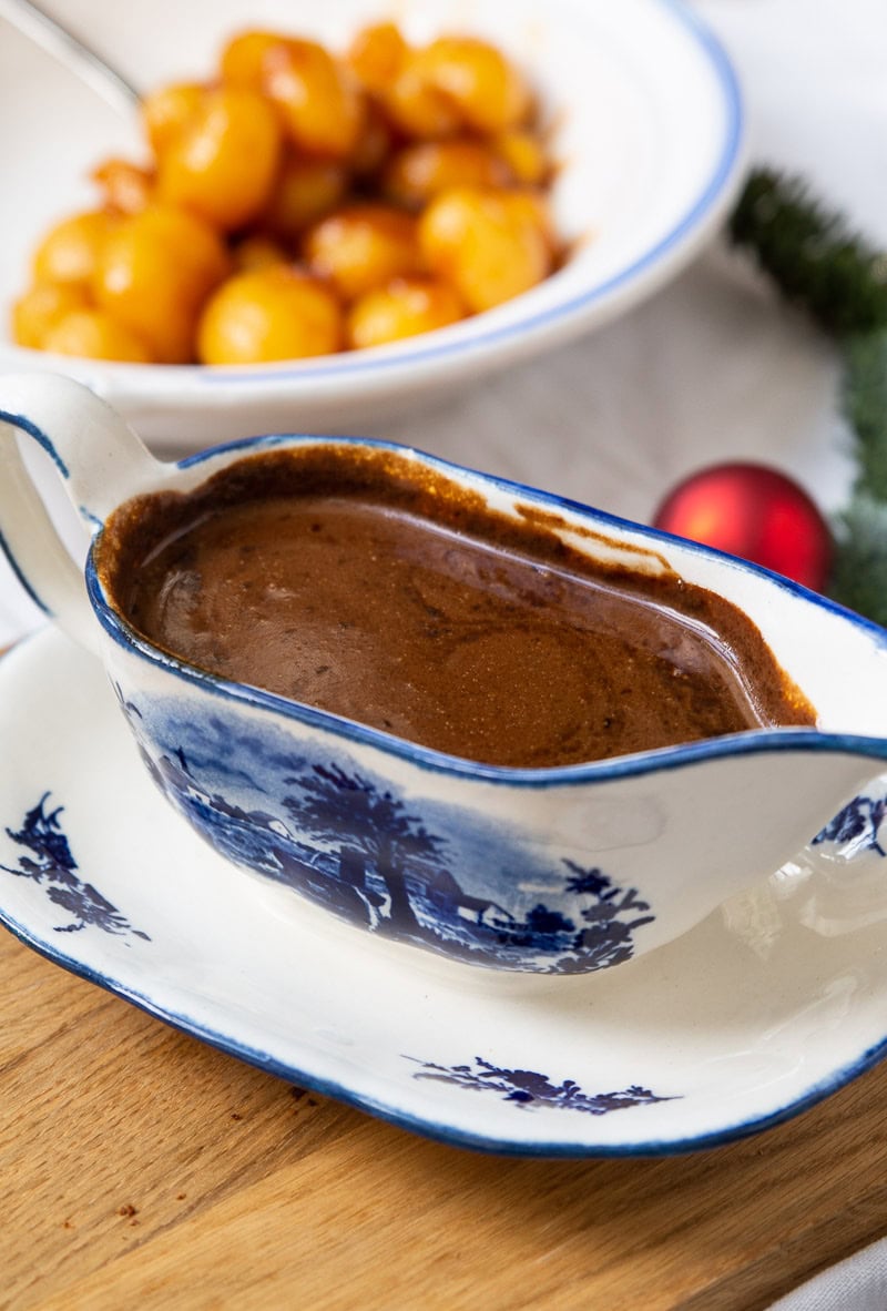 Vegetarisk brun sovs - den perfekte julesovs