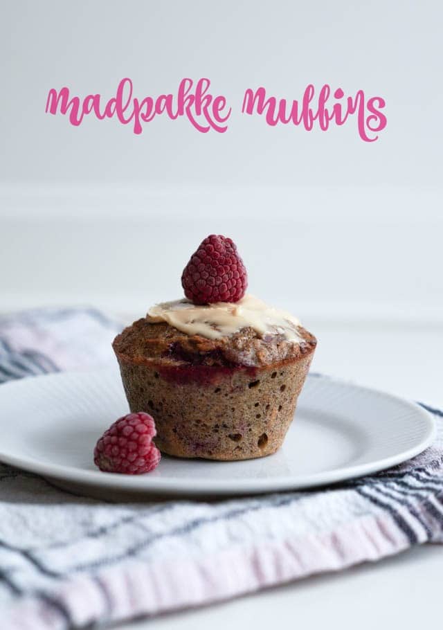 Madpakkemuffins - sundere muffins med hindbær