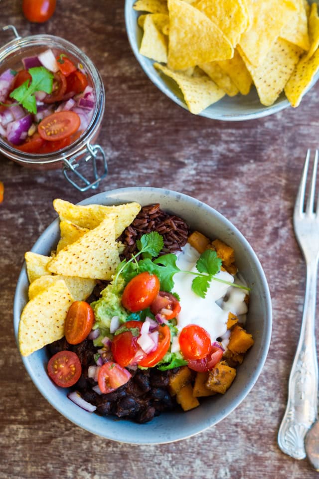 Vegetarisk burrito bowl