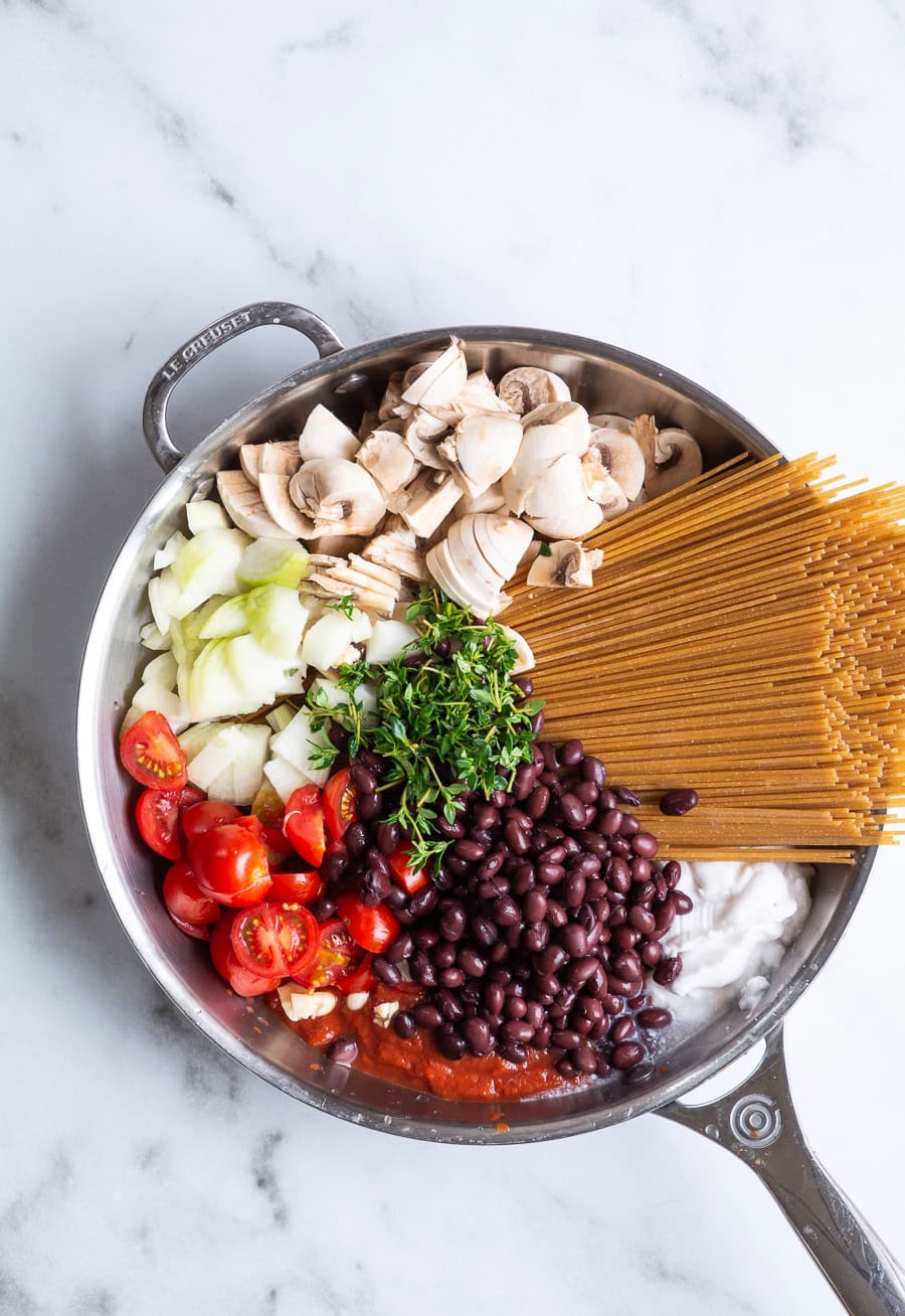Vegetarisk one pot pasta
