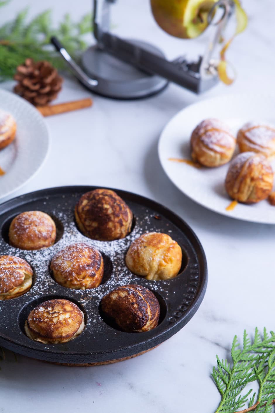 Æbleskiver med fyld