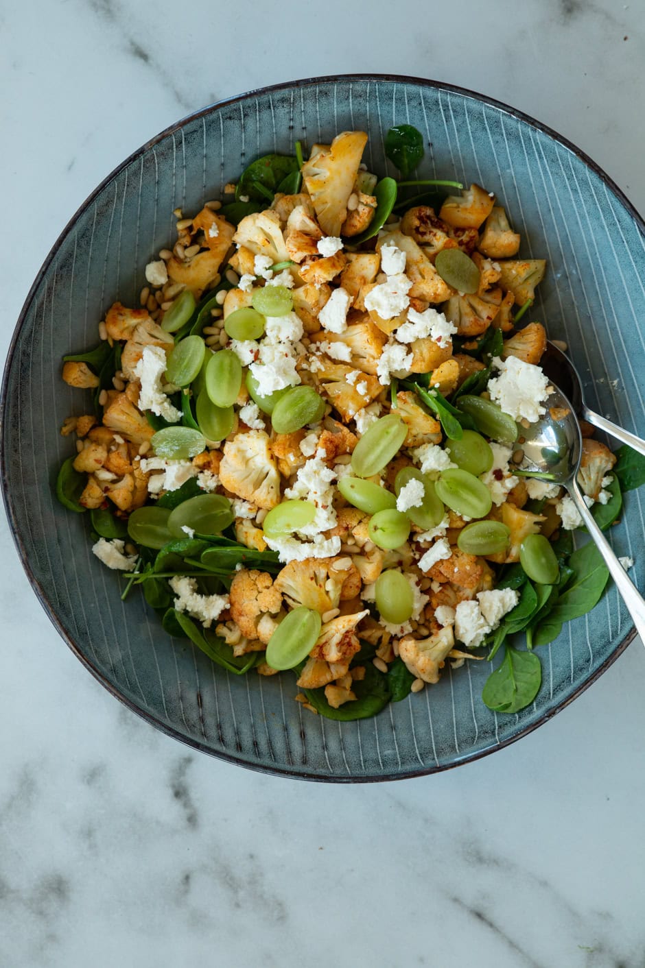Salat med stegt blomkål