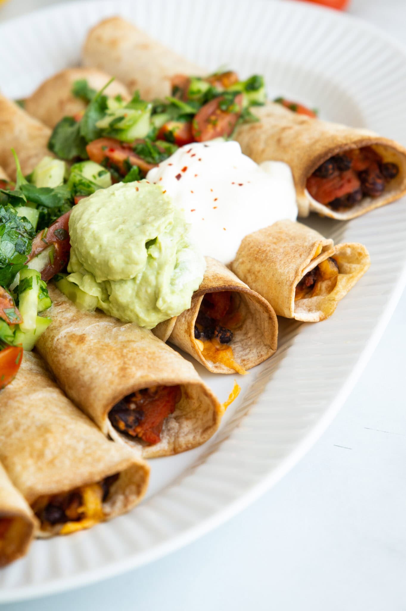 Opskrift på vegetarisk taquitos med bønner