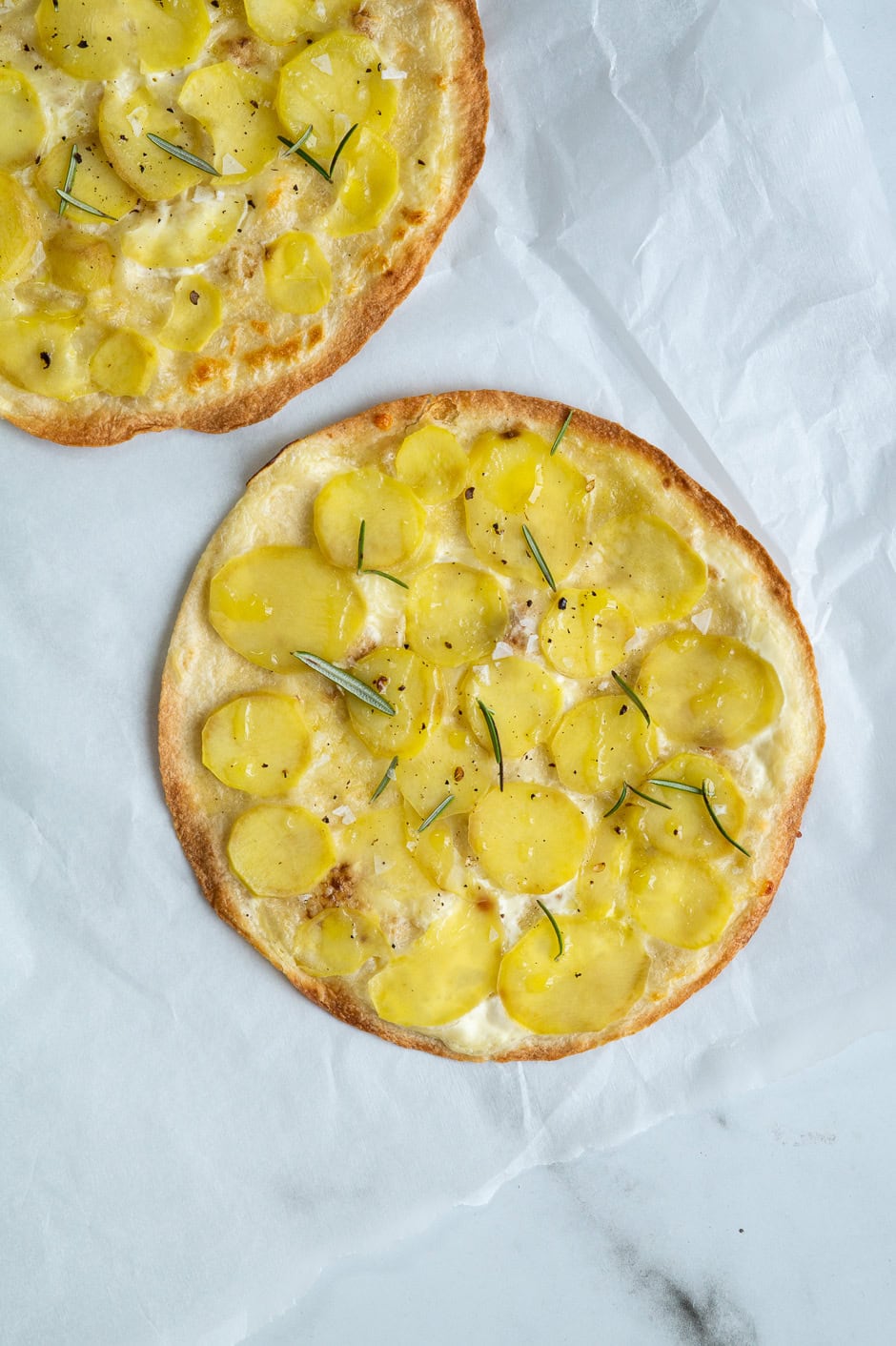 Tortillapizza med kartoffel
