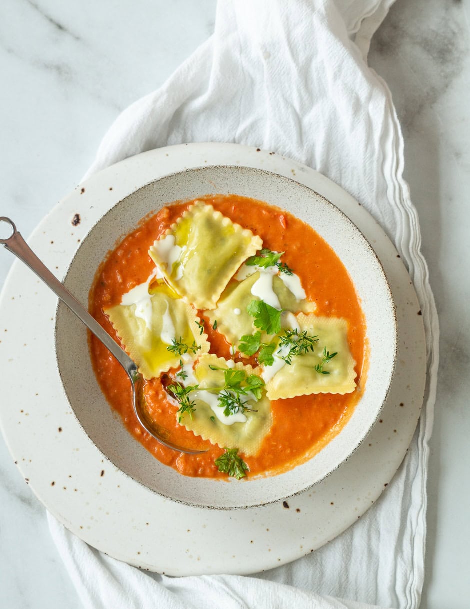 Ravioli suppe