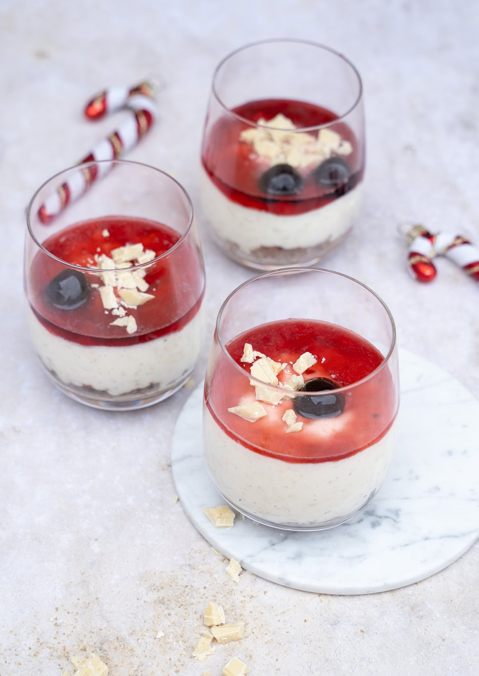 Risalamande cheesecake i glas