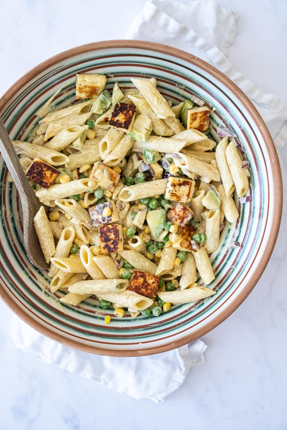 Halloumi pastasalat