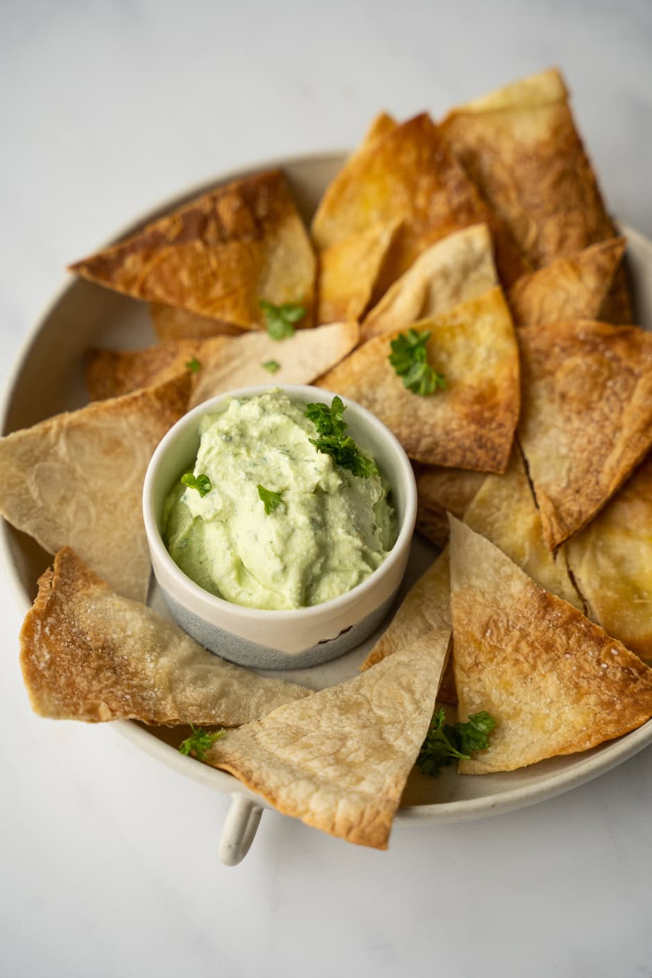 Hytteostdip med avocado