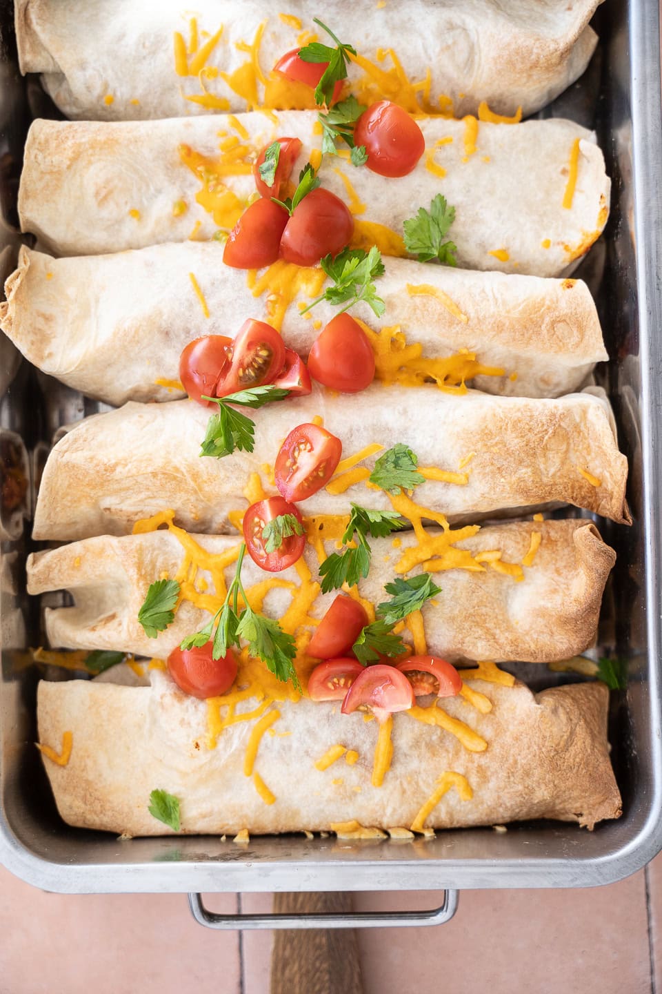 Taquitos med tofu og bønner