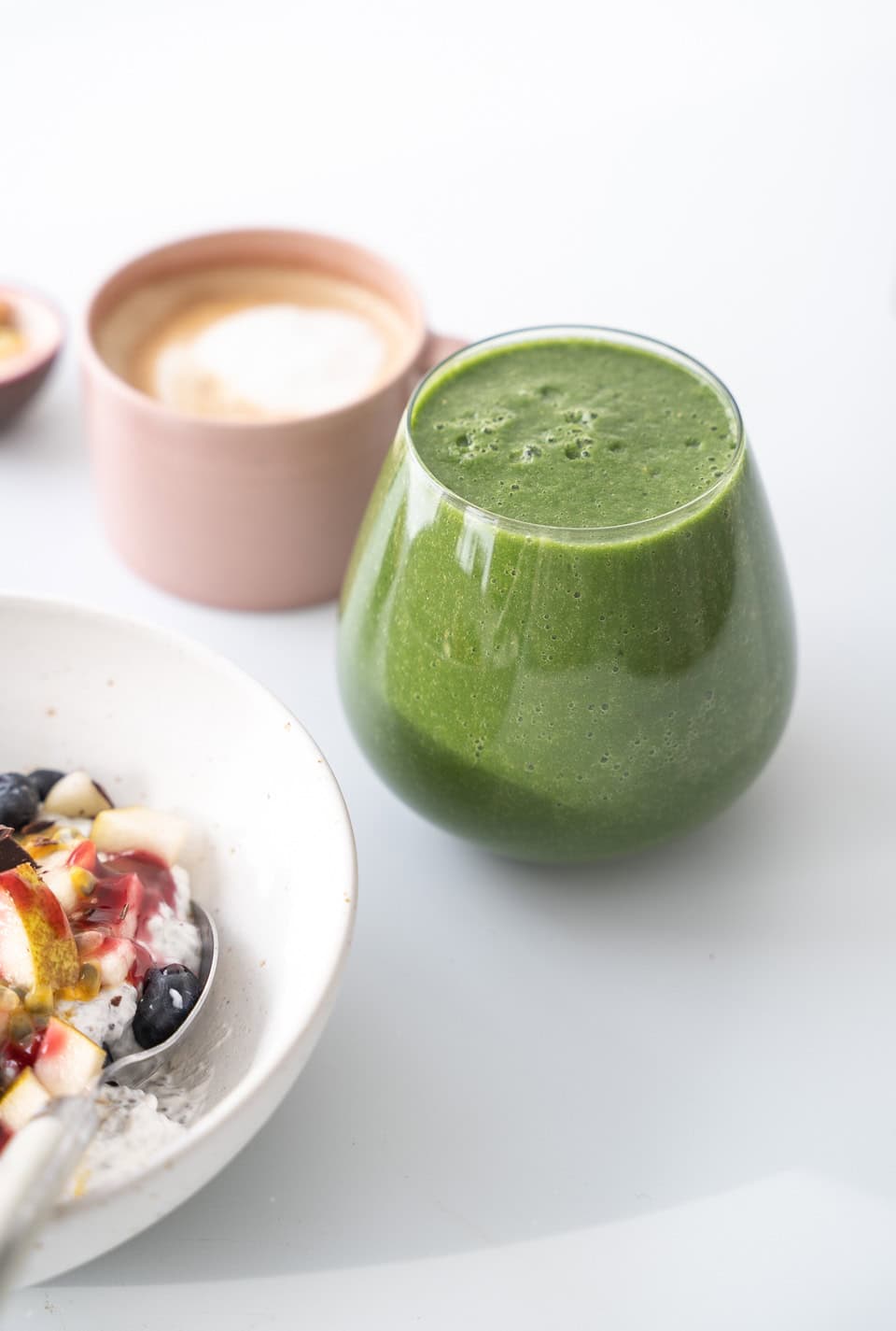 Grøn smoothie med spinat og banan